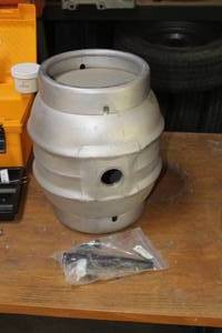 lot 223 image: 5-Gallon Stainless Firkin w Single Cask Tap, 34 BSP