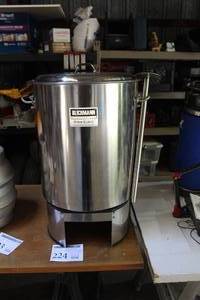 lot 224 image: Blichmann Wine Easy 15-Gallon Wine Fermentor Complete w Piston, Vacuum Pump and Punch Tool