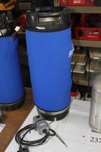 lot 232 image: Heated Ball Lock Soda Keg with Heat Wrap, Neoprene Insultation and Johnsons Analog Temp Control