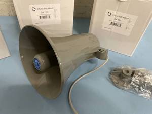 Lot of 3 - New - Atlas Sound GA-15T 15-Watt Pro Audio Utility Paging Horn  Loudspeaker  Speakers