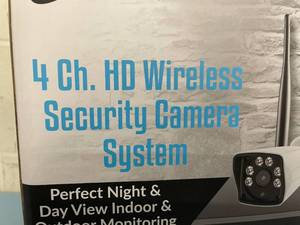 New - Supersonic Wireless Security 4-Camera Indoor  Outdoor Video System with Cameras NVR Network Video Recorder 1080p Full HD