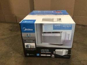 Hover Image to Zoom 8,000 BTU U-Shaped Inverter Window Air Conditioner WiFi, 9X Quieter, Over 35% Energy Savings ENERGY STAR MOST EFFICIENT by Midea Customer Returns See Terms on Auction