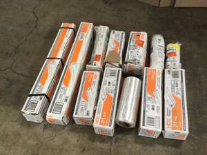 Lot of Assorted HDX 12 ft. x 400 ft. Clear 0.7 mil. Plastic Sheeting Customer Returns See Terms on Auction