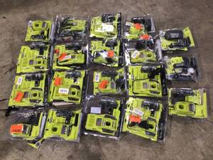 Lot of ONE 18V Lithium-Ion 2.0 Ah Compact Battery and Charger Starter Kit by RYOBI Customer Returns See Terms on Auction