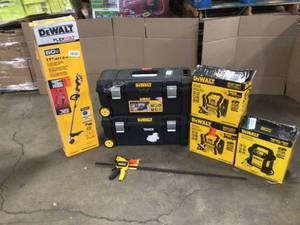 Lot of Assorted Dewalt Power Tools and Hardware Customer Returns See Terms on Auction