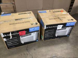 Lot of 2 LG Electronics 10,000 BTU Window Smart (Wi-Fi) Air Conditioner LW1022ERSM Cools 450 Sq. Ft. with ENERGY STAR and Remote Customer Returns See Terms on Auction