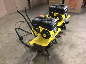 Lot of 2 Champion Power Equipment 22 in. 212cc 4-Stroke Gas Garden Front Tine Tiller with Forward and Reverse Customer Returns See Terms on Auction
