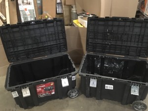 Husky 37 in. Rolling Tool Box Utility Cart Black, Lot of 2 - Review all pictures
