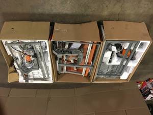 RIDGID 9 Amp Corded 7 in. Wet Tile Saw - Lot of 3, Customer returns - Review all pictures