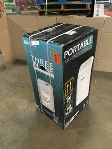10000 BTU (6,000 BTU, DOE) Wi-Fi Portable Air Conditioner with Dehumidifier in White Works with Alexa- Open Box - Review all pictures