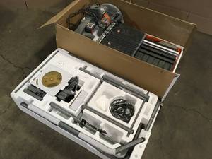 RIDGID 10 in. Wet Tile Saw with Stand, Customer Return - Review all pictures