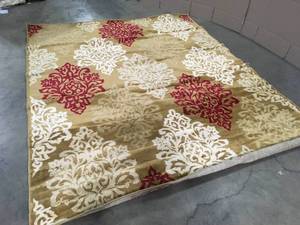 SUPERIOR Danvers Brown 8 ft. x 10 ft. Rectangle Damask Floral Botanical Ornamental Polypropylene Area Rug- Review all pictures
