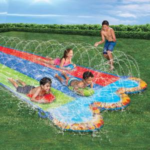 lot 122 image: Banzai Triple Racer Inflatable Water Slide