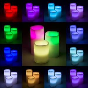 lot 156 image: NEW 3 Piece LED Color Change Candle Set
