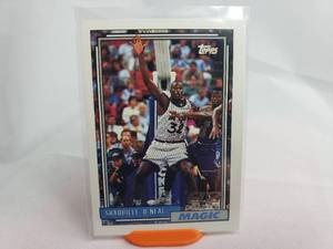 lot 74 image: Shaquille ONeal Rookie 92 Topps Draft Pick No. 362