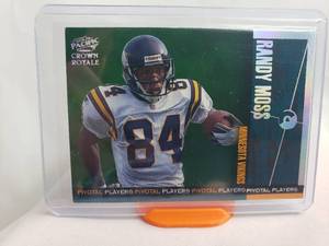 lot 78 image: Randy Moss Rookie Card Pacific Crown Royale Pivotal Players No. 16