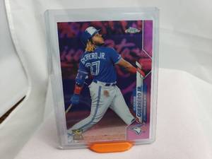 lot 93 image: Vladimir Guerrero Jr. Pink Refractor Topps Chrome 133