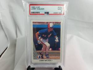 lot 96 image: Larry Walker 1990 Leaf Rookie Card No. 325 PSA Mint 9