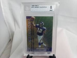 lot 99 image: Daunte Culpepper Rookie Card 1999 Finest Topps No. 151, Beckett 8 NM-MT