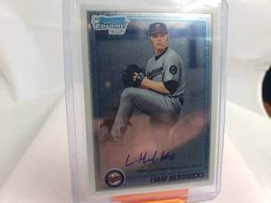 lot 102 image: Liam Hendricks Rookie Autograph 1st Bowman Topps Chrome No. BCP183
