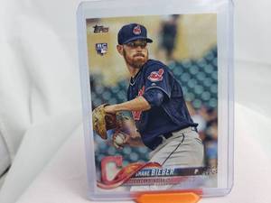 lot 109 image: Shane Bieber Rookie Card Topps No. US198 Update Series