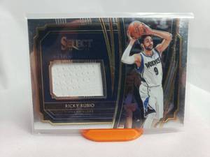 lot 114 image: Ricky Rubio Panini Select Patch No. TM-RRB