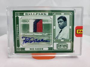 lot 1 image: RARE 1 of 1 Rod Carew Panini Century Collection with Authentic Patch