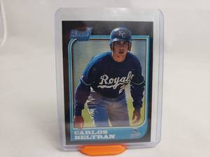 lot 9 image: Carlos Beltran 1st Bowman Card #377