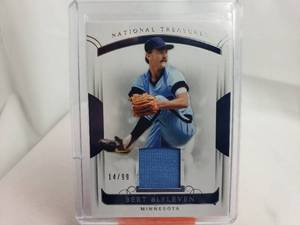 lot 16 image: Bert Blyleven National Treasures Patch Numbered 1499