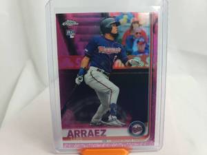 lot 23 image: Luis Arraez Pink Refractor Rookie Card Topps 45 Chrome