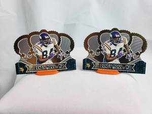lot 24 image: Lot of 2 Randy Moss Crown Royale 2000 No. 57 Die Cut Cards