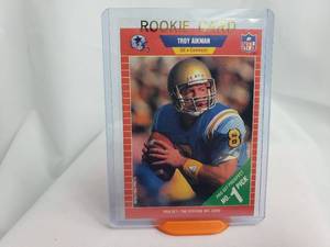 lot 29 image: Troy Aikman Pro Set Official Rookie Card No. 490