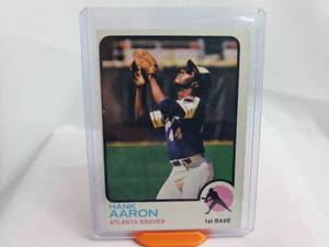 lot 41 image: Hank Aaron Topps No. 100