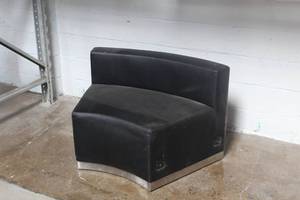 lot 213 image: Lot of (2) Faux Leather Sectional