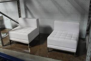 lot 220 image: Lot of (2) Faux Leather Chairs