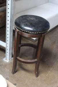 lot 251 image: Faux LeatherWood Bar Stool