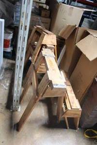lot 274 image: Lot of (4) (2) 29x23x32, (2) 29x17x18 Sawhorses