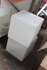 lot 324 image: Lot of (2) 18 Plastic Square Ornaments
