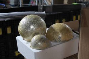 lot 354 image: Lot of (5) Glass Decorative Orbs
