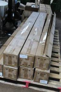 lot 174 image: Lot of (3 Cases) US Luminaire USL-SLED2V-8-64W-LV-50K-10V 5000K Light Fixture 4-count (New In Box)