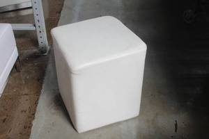 lot 223 image: Lot of (2) Faux Leather Ottoman