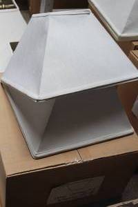 lot 258 image: Lot of (4) Faux Leather Lamp Shades