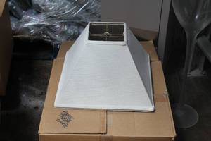 lot 265 image: Lot of (2) Faux Leather Lamp Shades
