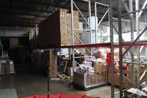 lot 12 image: Pallet Racking - (7) Uprights, (12) Cross Beams, (12) Grates