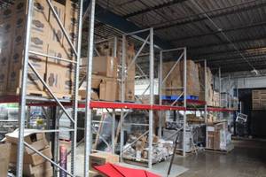 lot 13 image: Pallet Racking - (7) Uprights, (12) Cross Beams, (12) Grates