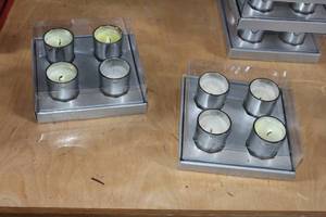 lot 103 image: Lot of (8) Candle with Silver Glass Candleholder