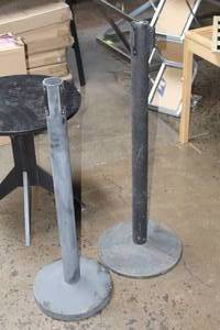 lot 165 image: Lot of (2) EQ Manufacturing Crowd Control Master Crowd Control Posts