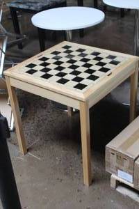 lot 166 image: ChessCheckersBackgammon Game Table