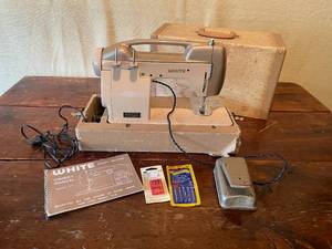 Vintage White Sewing Machine