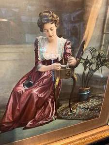 Baroque Antique Print in Special Frame